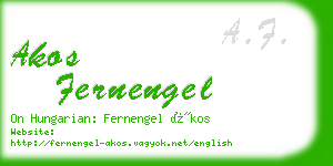 akos fernengel business card